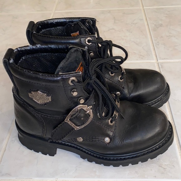 Harley-Davidson Shoes - Harley Davidson Women’s 7 1/2 Black Leather Motorcycle Riding Boots.